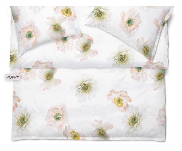 Schlossberg Bettwaesche Poppy blanc Satin Noblesse