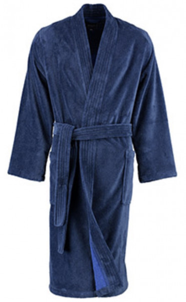 Cawö Herren Bademantel 800 Kimono nachtblau 125cm