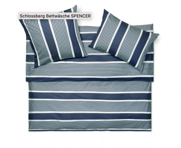 Schlossberg Bettwaesche Spencer bleu Jersey