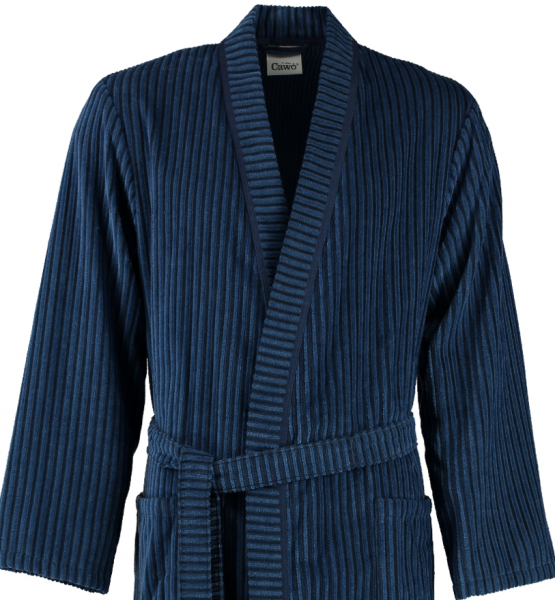 Gr. 52 Cawö Herren Bademantel 6842 blau 125cm Sonderpreis