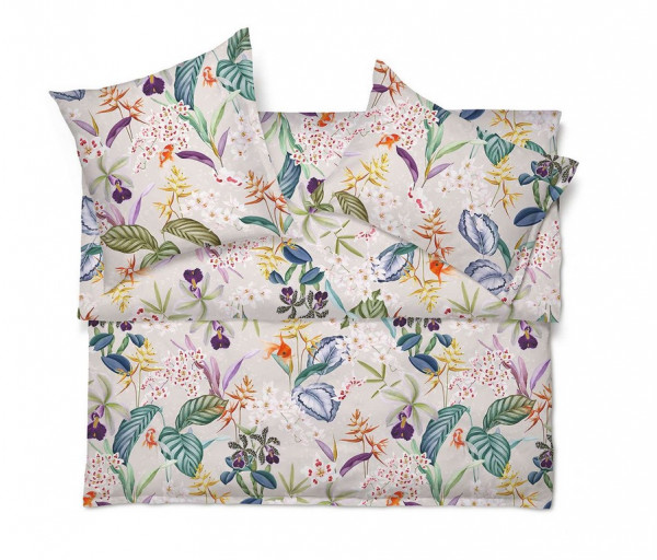 Schlossberg Bettwaesche Kairi blanc Satin Noblesse