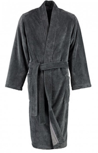 Cawö Herren Bademantel 800 Kimono anthrazit 125cm