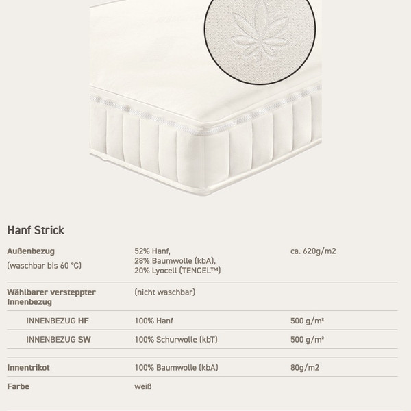 dormiente Natur Pur Seegras Matratze